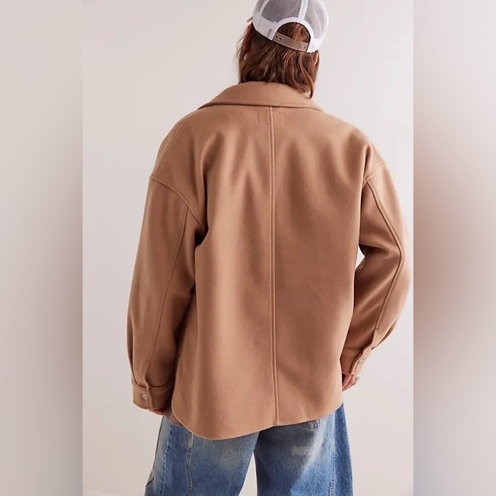 FREE PEOPLE We the Free Lola Shirt Jacket - Camel - Picture 2 of 12